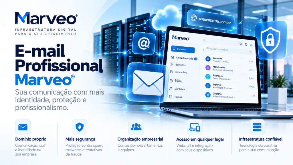 E-mail Profissional Marveo®: sua comunicação merece a mesma credibilidade que sua empresa